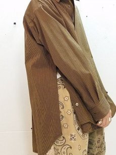 画像6: KIIT(キート) W/E SEERSUCKER CHECK SLIT SHIRT KIJ-B99-104(YEL) (6)