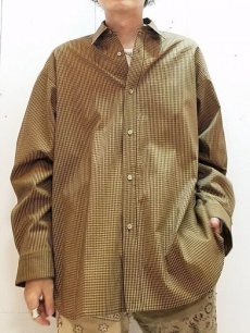 画像5: KIIT(キート) W/E SEERSUCKER CHECK SLIT SHIRT KIJ-B99-104(YEL) (5)