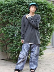 画像14: SUGARHILL(シュガーヒル) SHIBORI-SOME LEATHER DENIM PANTS(B) 20AWLA03 (14)