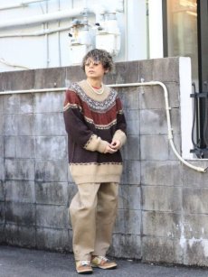 画像8: children of the discordance(チルドレンオブザディスコーダンス) GREETEK INSIDE OUT HAND KNIT PO COTDKN-625 (8)