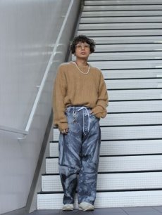 画像12: SUGARHILL(シュガーヒル) SHIBORI-SOME LEATHER DENIM PANTS(B) 20AWLA03 (12)