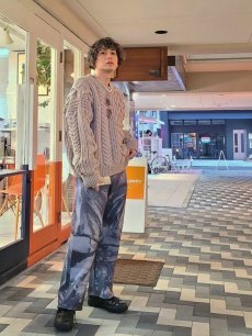 画像8: SUGARHILL(シュガーヒル) SHIBORI-SOME LEATHER DENIM PANTS(B) 20AWLA03 (8)