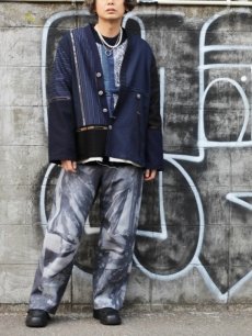 画像6: SUGARHILL(シュガーヒル) SHIBORI-SOME LEATHER DENIM PANTS(B) 20AWLA03 (6)