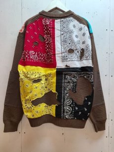 画像4: children of the discordance(チルドレンオブザディスコーダンス) 7G CRUSH BANDANA PATCHWORK KNIT PULLOVER(MIX)COTDKN-631 (4)