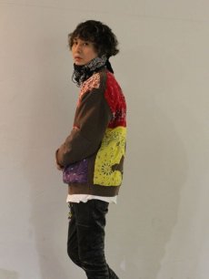 画像5: children of the discordance(チルドレンオブザディスコーダンス) 7G CRUSH BANDANA PATCHWORK KNIT PULLOVER(MIX)COTDKN-631 (5)