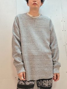 画像4: KIIT(キート) COTTON STRECH WAFFLE CREW NECK PULLOVER KIK-T98-008 (4)