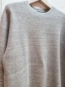 画像2: KIIT(キート) COTTON STRECH WAFFLE CREW NECK PULLOVER KIK-T98-008 (2)