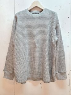 画像1: KIIT(キート) COTTON STRECH WAFFLE CREW NECK PULLOVER KIK-T98-008 (1)