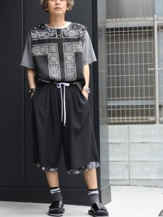 画像4: children of the discordance(チルドレンオブザディスコーダンス) VINTAGE BANDANA WIDE SHORT PANTS COTDPT-352B (4)