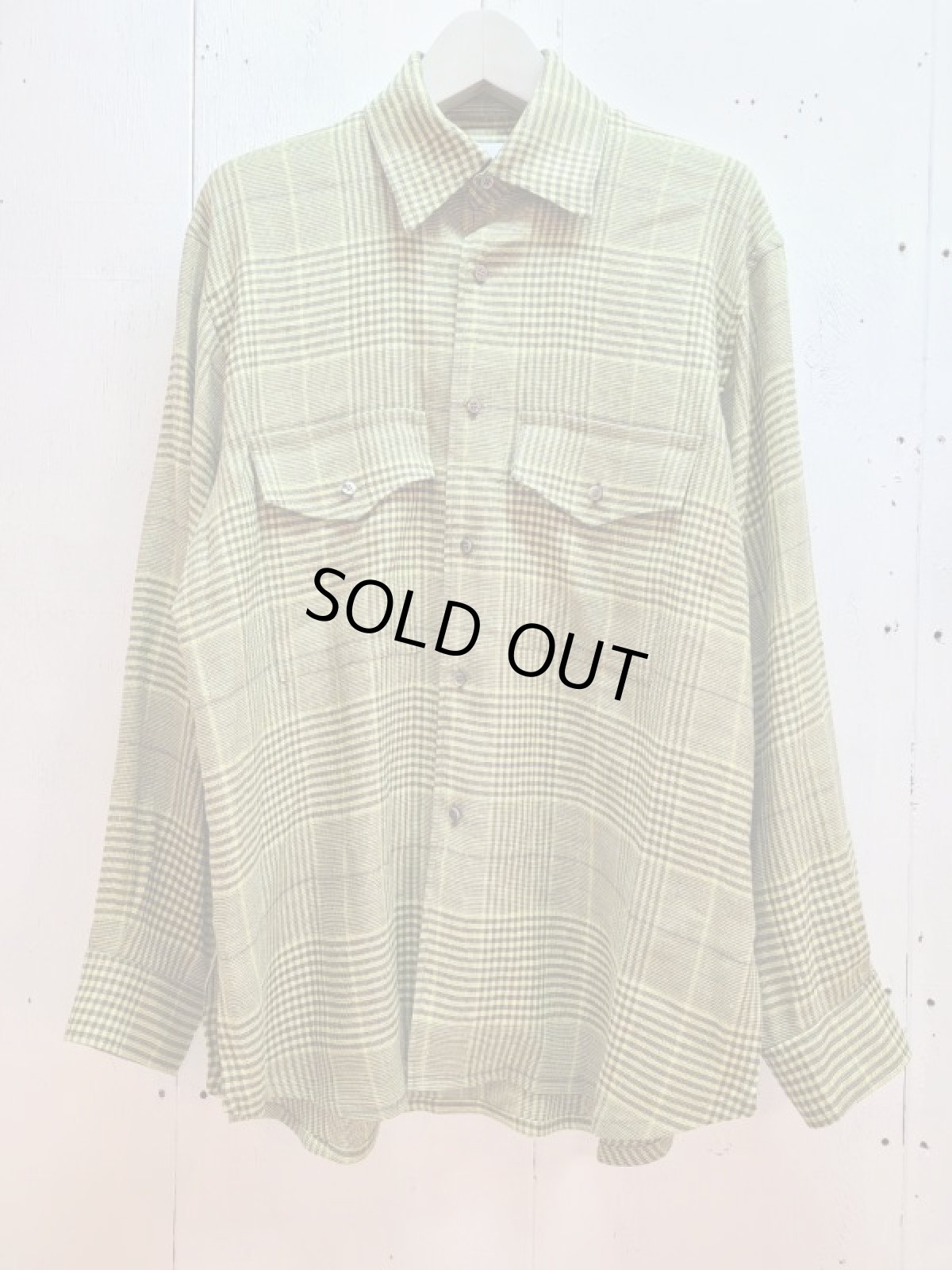 画像1: KIIT(キート) Li/VIS BIG GLEN CHECK L/SLEEVE OVER SHIRT KIK-B96-302(YEL) (1)