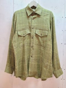 画像1: KIIT(キート) Li/VIS BIG GLEN CHECK L/SLEEVE OVER SHIRT KIK-B96-302(YEL) (1)