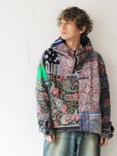 画像4: children of the discordance(チルドレンオブザディスコーダンス)VINTAGE BANDANA PATCHWORK ANORAK JACKET COTDJK-472 (4)