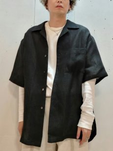 画像5: KIIT(キート) LINEN MESH OPEN COLLAR S/SLEEVE SHIRT KIK-B57-300  (5)