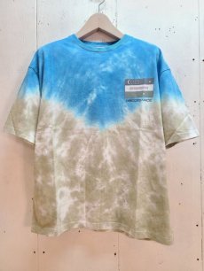 画像2: children of the discordance(チルドレンオブザディスコーダンス) HAND DYEING AND PRINT TEE TYPE C COTDCS-250C(BLU/BGE) (2)