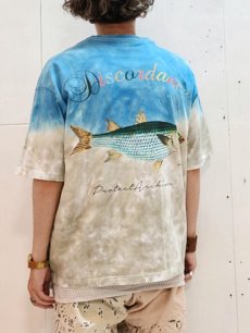 画像6: children of the discordance(チルドレンオブザディスコーダンス) HAND DYEING AND PRINT TEE TYPE C COTDCS-250C(BLU/BGE) (6)