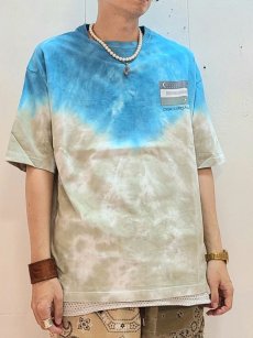 画像5: children of the discordance(チルドレンオブザディスコーダンス) HAND DYEING AND PRINT TEE TYPE C COTDCS-250C(BLU/BGE) (5)