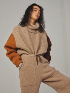 画像12: children of the discordance(チルドレンオブザディスコーダンス) OVERSIZED CHANGEOVER HI-NECK KNIT COTDKN-639(BGE) (12)