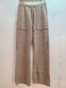 画像1: children of the discordance(チルドレンオブザディスコーダンス) BEADS FRINGED KNIT PANTS COTDKN-640 (1)