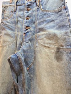 画像2: SUGARHILL(シュガーヒル) OILED FADE DOUBLE KNEE DENIM PANTS  21AWPT03  (2)