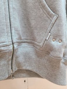 画像3: SUGARHILL(シュガーヒル) ZIP-UP RAW EDGE HOODIE  21AWSW01(GRY) (3)