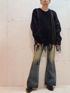 画像5: SUGARHILL(シュガーヒル) OILED FADE BELL BOTTOM DENIM PANTS  21AWPT06  (5)