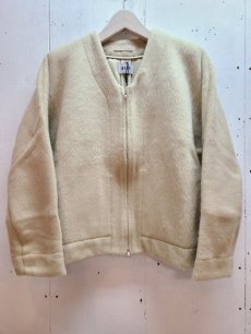 画像1: KIIT(キート) W/AC SHAGGY PILE ZIPUP COLLARLESS BLOUSON KIL-T59-801 (1)