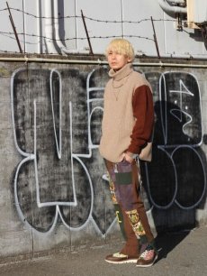 画像8: children of the discordance(チルドレンオブザディスコーダンス) OVERSIZED CHANGEOVER HI-NECK KNIT COTDKN-639(BGE) (8)