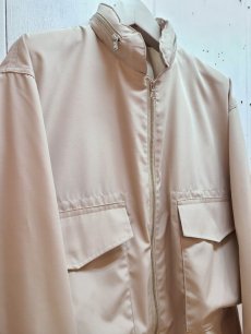 画像2: KIIT(キート) WOOL BLEND POLYESTER TAFFETA MIL SHORT LENGTH BLOUSON KIM-Y59-501(BGE) (2)