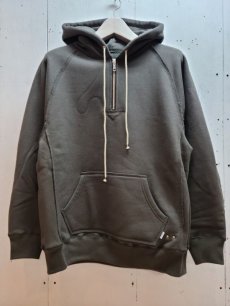 画像1: SUGARHILL(シュガーヒル)  TIRPLE STITCHED HALF ZIP-UP HOODIE  22SSSW01 (1)