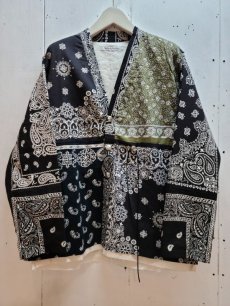 画像1: children of the discordance(チルドレンオブザディスコーダンス) BANDANA PATCHWORK CONCHO JACKET COTDJK-457(BLK) (1)