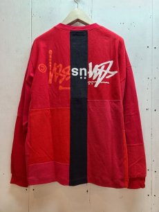 画像1: Takaya Hioki (タカヤヒオキ) OLD STUSSY REMAKE L/S  "REBEL ELEMENTS EXCLUSIVE RED & BLACK"A (1)