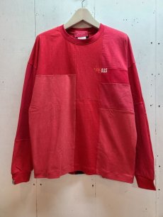 画像2: Takaya Hioki (タカヤヒオキ) OLD STUSSY REMAKE L/S  "REBEL ELEMENTS EXCLUSIVE RED & BLACK"A (2)