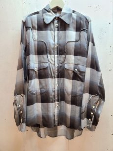 画像1: SUGARHILL(シュガーヒル) OMBRE WESTERN SHIRT 22SSSH07(GRY) (1)