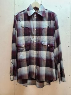 画像1: SUGARHILL(シュガーヒル) OMBRE WESTERN SHIRT 22SSSH07(PPL) (1)