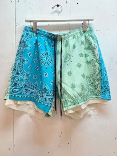 画像1: children of the discordance(チルドレンオブザディスコーダンス) VINTAGE BANDANA PATCH SHORT PANTS COTDPT-328B(TUR) (1)