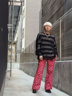 画像11: children of the discordance(チルドレンオブザディスコーダンス) PRINT CHECK × BANDANA TROUSERS COTDPT-388(RED) (11)