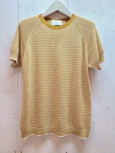 画像1: SUGARHILL(シュガーヒル) COTTON HALF SLEEVE STRIPE KNIT 22SSKN02  (1)