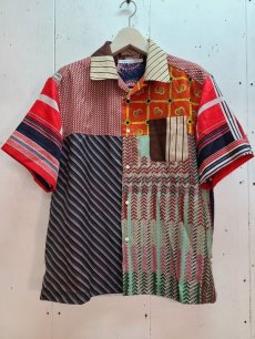 画像1: children of the discordance(チルドレンオブザディスコーダンス) VINTAGE SCARF SHIRT SHORT SLEEVE COTDSH-126 (1)