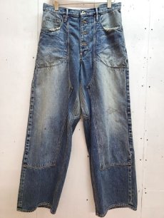 画像1: SUGARHILL(シュガーヒル)×UNUSED(アンユーズド) FADED DOUBLE KNEE DENIM PANTS PRODUCTED BY UNUSED 22SSSU02 (1)