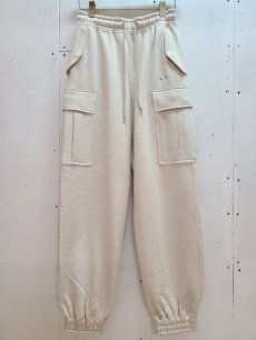 画像1: SUGARHILL(シュガーヒル) RAW EDGE CARGO SWEAT PANTS(WHT) (1)