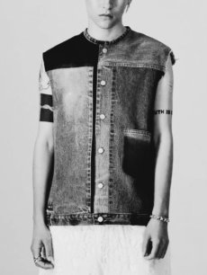 画像7: children of the discordance(チルドレンオブザディスコーダンス) NY DENIM VEST COTDNYVS-003 (7)