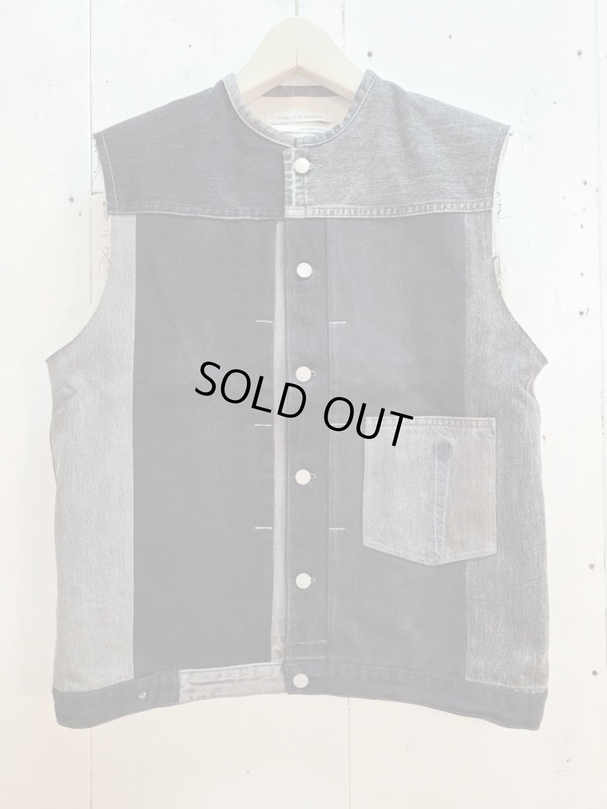 画像1: children of the discordance(チルドレンオブザディスコーダンス) NY DENIM VEST COTDNYVS-003 (1)