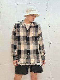 画像8: SUGARHILL(シュガーヒル) BLOCK CHECK CRUSHED SHIRT 22AWSH14 (8)