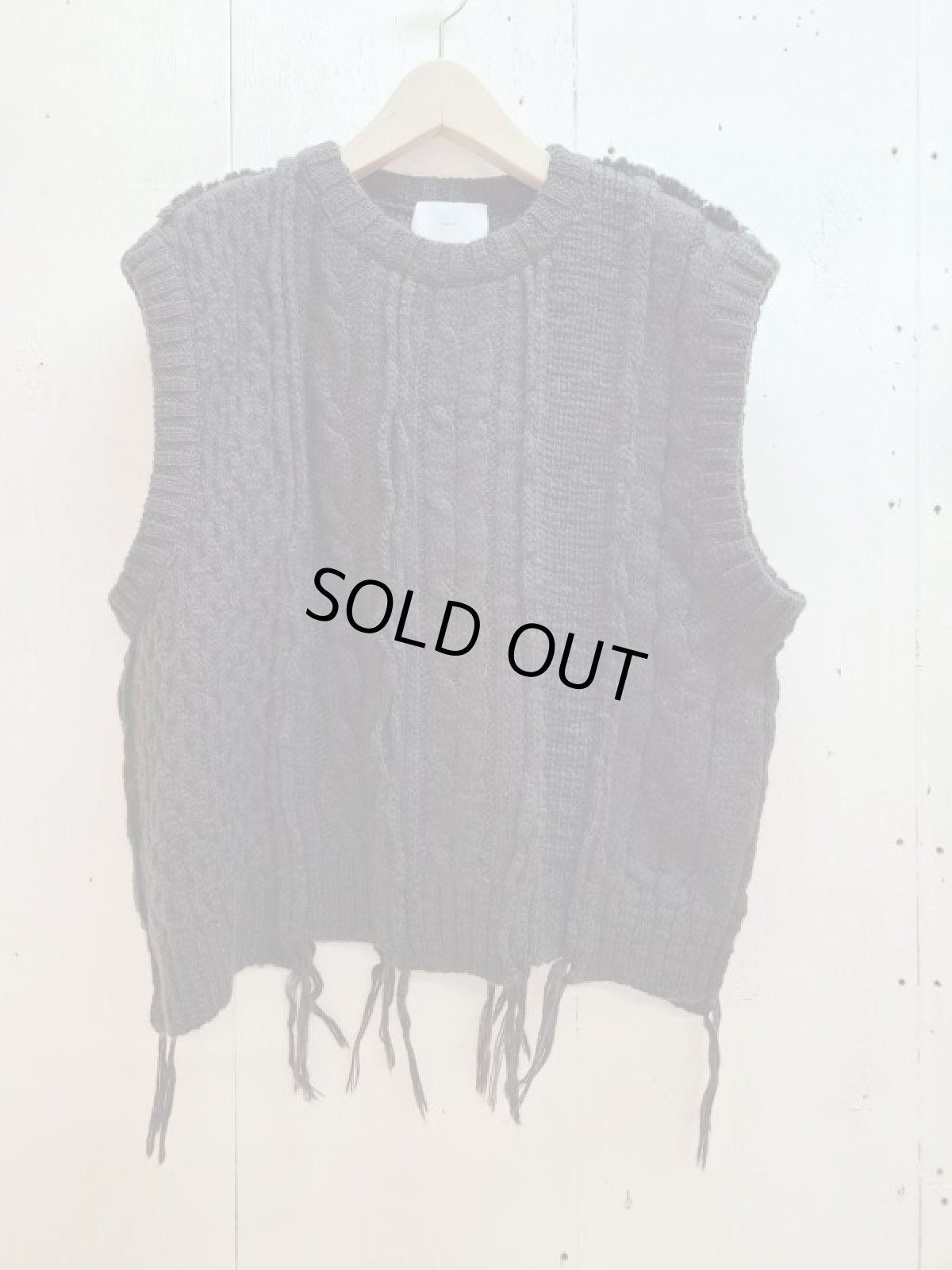 画像1: SUGARHILL(シュガーヒル) CABLE BUG KNIT VEST 22AWKN02 (1)