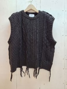 画像1: SUGARHILL(シュガーヒル) CABLE BUG KNIT VEST 22AWKN02 (1)