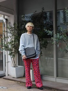 画像12: children of the discordance(チルドレンオブザディスコーダンス) PRINT CHECK × BANDANA TROUSERS COTDPT-388(RED) (12)