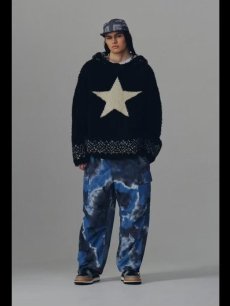 画像19: children of the discordance(チルドレンオブザディスコーダンス) OVERSIZED STAR MOTIF KNIT HOODIE COTDKN-656(BLK) (19)