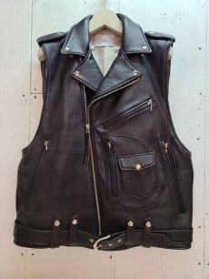 画像1: SUGARHILL(シュガーヒル) SHEEP SKIN RIDER'S VEST  23SSLA04  (1)