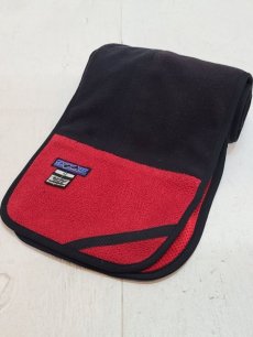 画像4: Takaya Hioki (タカヤヒオキ) PTG REMAKE FLEECE SCARF  "REBEL ELEMENTS EXCLUSIVE BLACK×RED" (4)