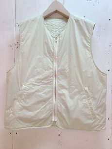 画像5: KIIT(キート) RECYCLE RIPSTOP NYLON DYED TAFTA REVERSIBLE LINER VEST KIO-V99-600(WHT) (5)